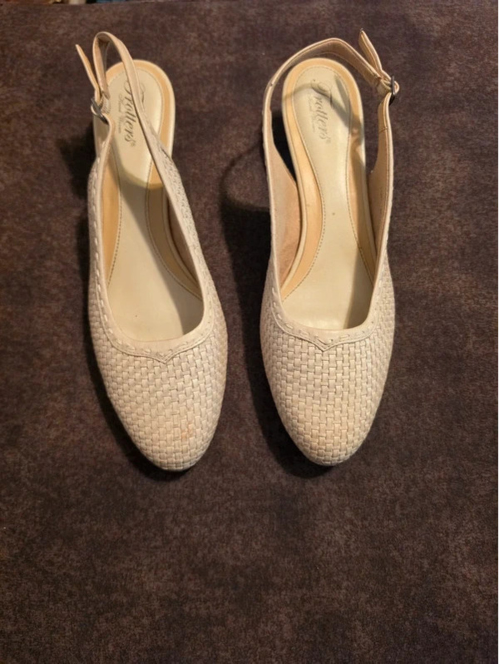 Women's Cream Trotters Lena slingback Flats 11.5